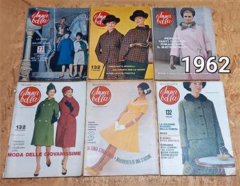 Lotto 10 riviste Annabella moda vintage 1961 1962 