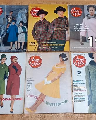 Lotto 10 riviste Annabella moda vintage 1961 1962 