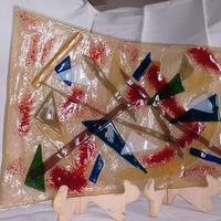 Piatto in vetrofusione art.