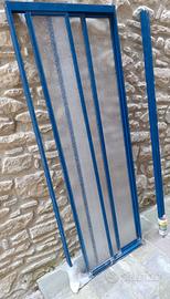 telaio blu per box doccia a nicchia 