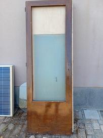 Porte interne anni '60 con vetri d'epoca 