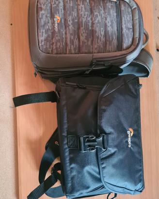 Due Lowepro nuovi, zaino+borssone
