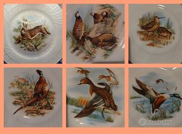 Servizio n.6 piatti piani selvaggina Richard Ginor