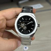 Orologio maserati automatico nero in acciaio nuovo