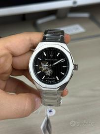 Orologio maserati automatico nero in acciaio nuovo