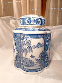 Vaso cinese blu e bianco - porcellana