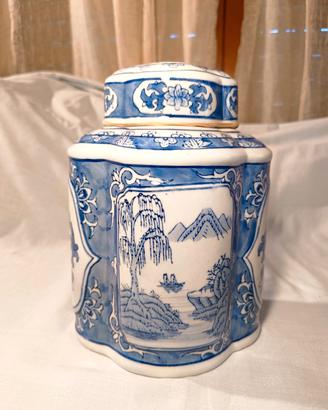 Vaso cinese blu e bianco - porcellana