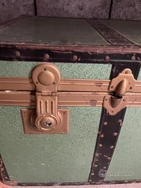 Baule Vintage Anni 50 Verde Militare