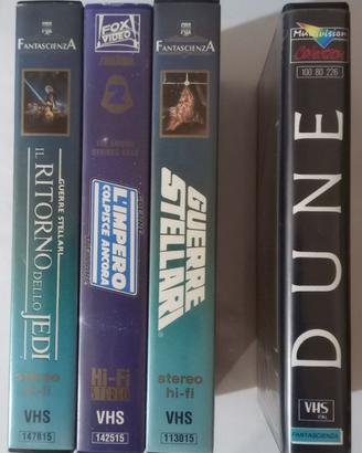 videocassette vhs guerre stellari e dune