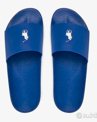 ciabatte eleganti ralph lauren uomo 46 blu mare