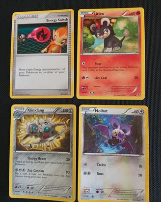 Lotto 4 carte Pokemon 