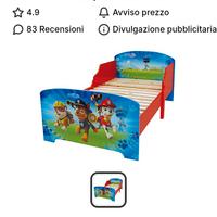 lettino paw patrol