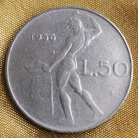 Moneta 50 Lire del 1956