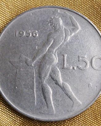 Moneta 50 Lire del 1956