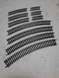 Lotto binari curvi 4x36°, 3x18°,3x9° Lima.