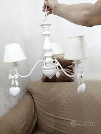 Lampadario Stile Shabby A 3 Luci. 