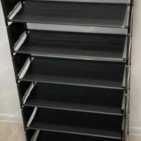 scarpiera 7 ripiani nuova nero 