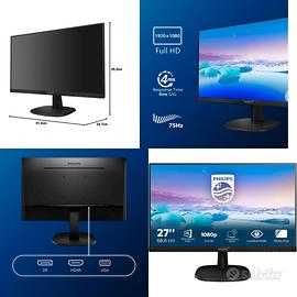 Philips 273V7QJAB Monitor 27" LED IPS Full HD