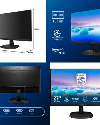 Philips 273V7QJAB Monitor 27" LED IPS Full HD