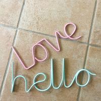 Scritte decorative casa Love Hello