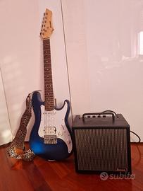 Chitarra elettrica junior con amplificatore