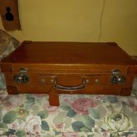 VALIGIA anni '40, in vero CUOIO