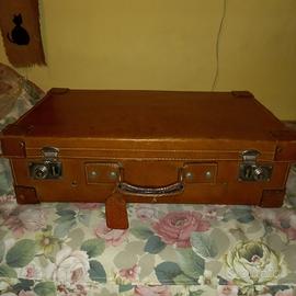 VALIGIA anni '40, in vero CUOIO