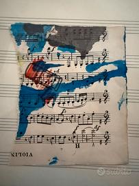 Giuseppe Chiari pentagramma spartito collage