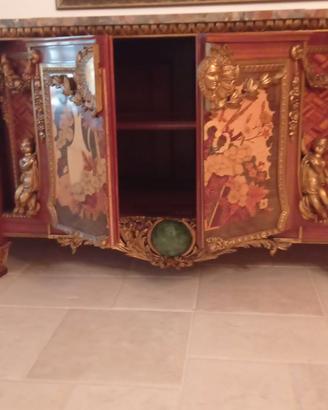 Credenza di pregio in stile XVIII, piano in marmo