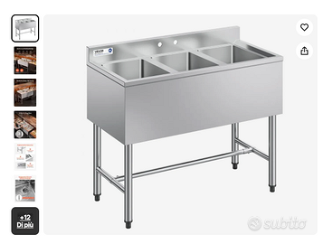 NUOVO  imballo originale – LAVELLO in acciaio inox
