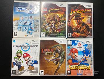 Lotto 6 giochi originali Nintendo Wii