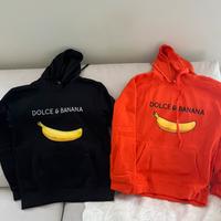 Set 2 felpe arancione e nera