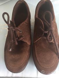 Scarpe francesine n. 36 camoscio marrone