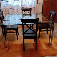 Tavolo cristallo quadrato