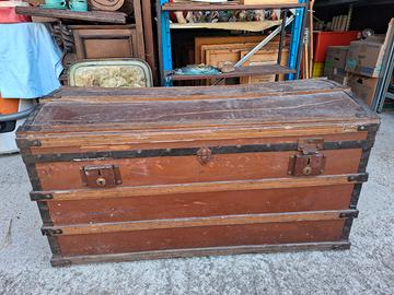 baule cassa in legno antico 