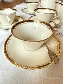 Servizio da the per 6 in oro zecchino del 1960