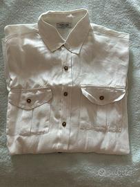 camicia lino bianca taglia m