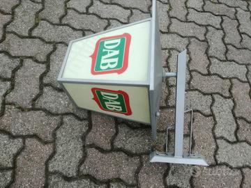 Lanterna lampada pubblicitaria vintage insegna