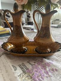 Set vintage da tavola per olio e aceto