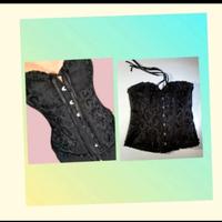 Corsetto Nero Donna Dark Gotich Taglia L 