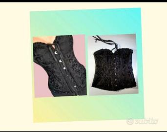 Corsetto Nero Donna Dark Gotich Taglia L 