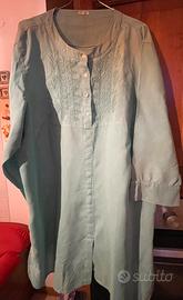 Camicia lunga camicione donna puro lino
