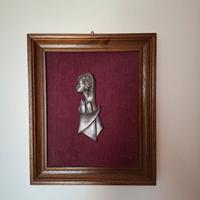 Quadro Madonna in peltro 