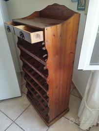 TAVOLO DA SALOTTO E CANTINETTA PORTABOTTIGLIE