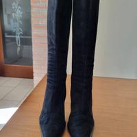 Stivali camoscio nero 38