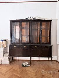 Buffet / Credenza vintage in legno con vetrina
