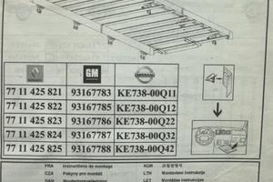 Portapacchi Renault master/opel movano/nissan nv40