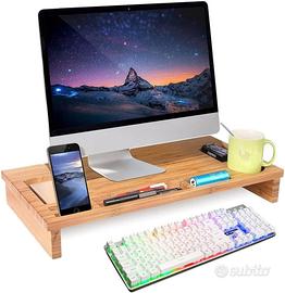 Supporto Monitor Laptop Notebook bambù