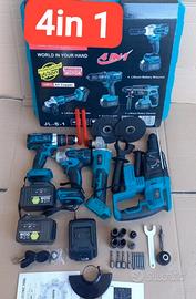 KIT 4 IN1 
TASSELLATORE 
TRAPANO A IMPULSI
AVVITAT