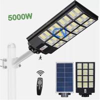 FARO LAMPIONE LED 5000W CON PANNELLO SOLARE FOTOVO